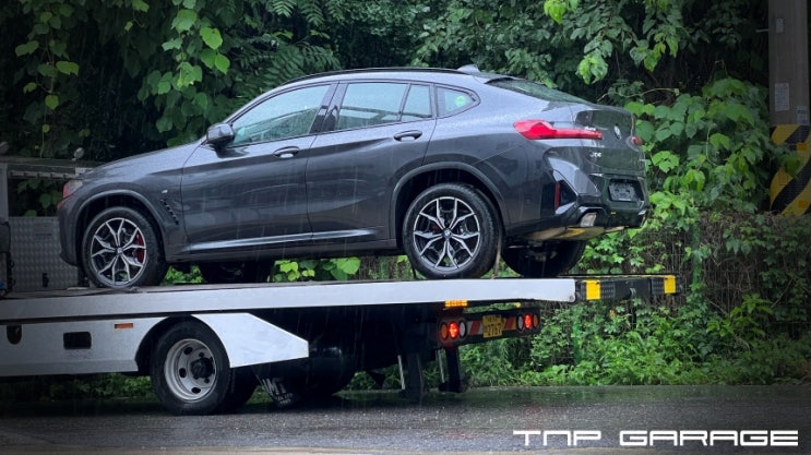  비오는 날 신차패키지 BMW X4. 후퍼옵틱 프나세와 생활보호 PPF 시공. 송파 신차패키지