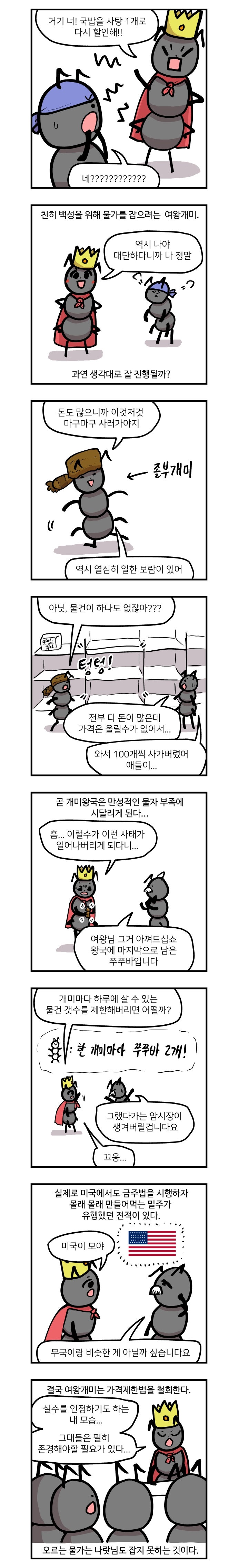 비용 압박 인플레이션 만화