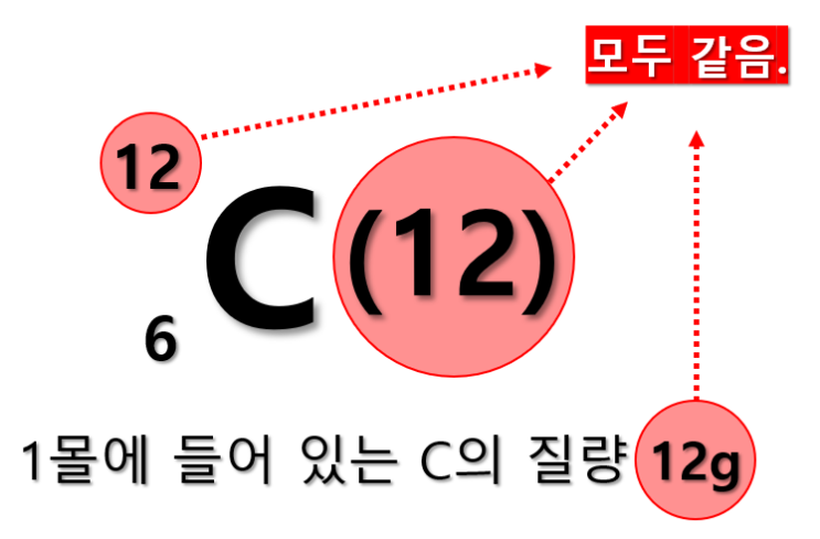  화학1 1단원 분자량, 몰질량 (feat. 1g에 들어 있는 분자, 원자)