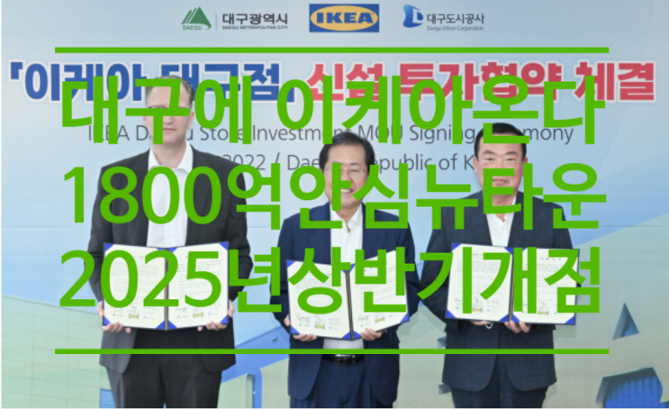 대구에 이케아 온다...1800억 들여 안심뉴타운 부지에 2025년 상반기 개점