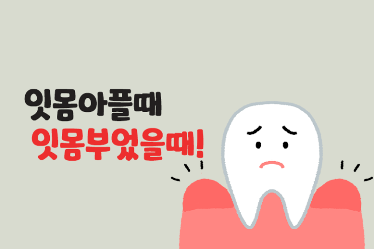  잇몸 아플때 (잇몸 부었을때) 치과,약먹기