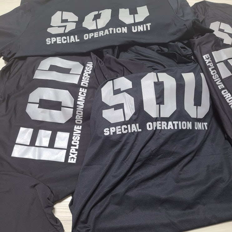 경찰특공대 EOD. SOU 티셔츠를 제작 하다. 단체티셔츠 주문제작은 여기 프로젝트티에서!!!!