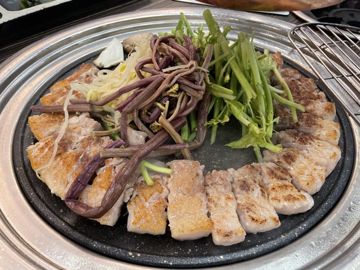  수원 미나리 삼겹살 맛집 수원역 고깃집 육풍 후기