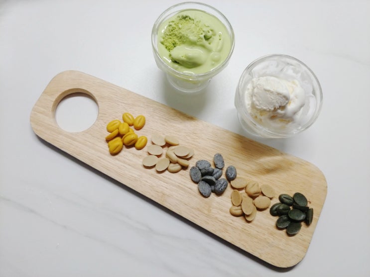  간식여왕 팥인절미 초콜릿 신제품 아이스크림 토핑으로 먹었어요