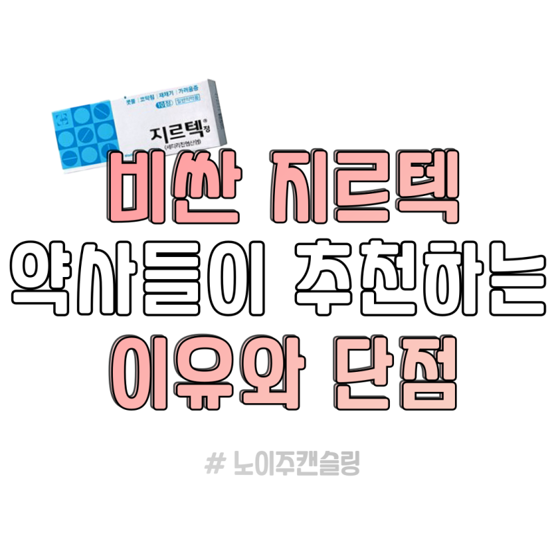 약사들이 비싼 지르텍을 추천하는 이유와 주의할 점 (효능/가격/부작용)