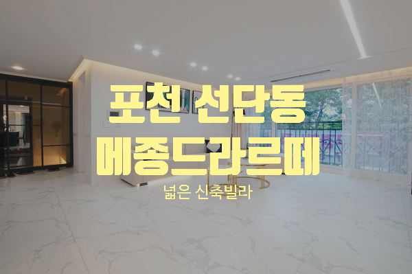 포천시 선단동 신축빌라 7호선 연장선 대진대역 근접 메종드라르떼