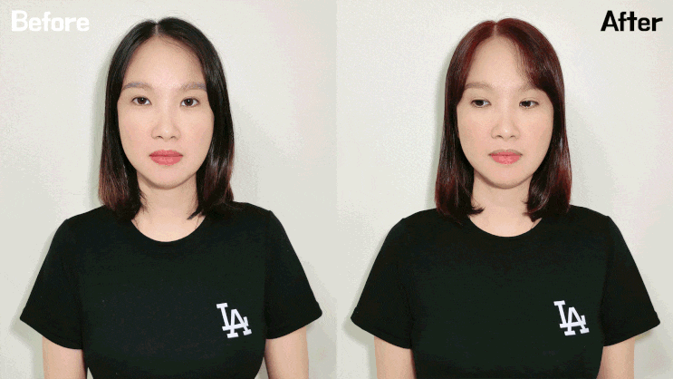 등촌역 미용실 로이드밤 염창역점 여자 레드염색 등촌역 미용실 로이드밤 염창역점 여자 레드염색
