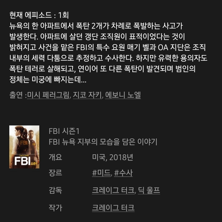  [ 웨이브 ] 범죄수사물 미드 추천 'FBI' 짧은 리뷰 / 영단어 정리