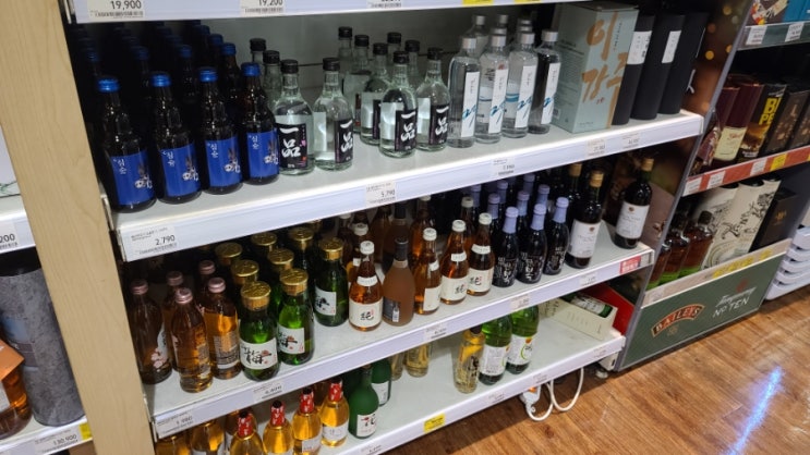  대형마트 전통주 종류와 가격 심술12,안동일품소주21,문배술,전주이강주,오매락,빙탄복,설중매,매화수,산사춘,매취순,화랑,진심홍삼인삼주,대통주,한산소곡주,배상면주가차례술