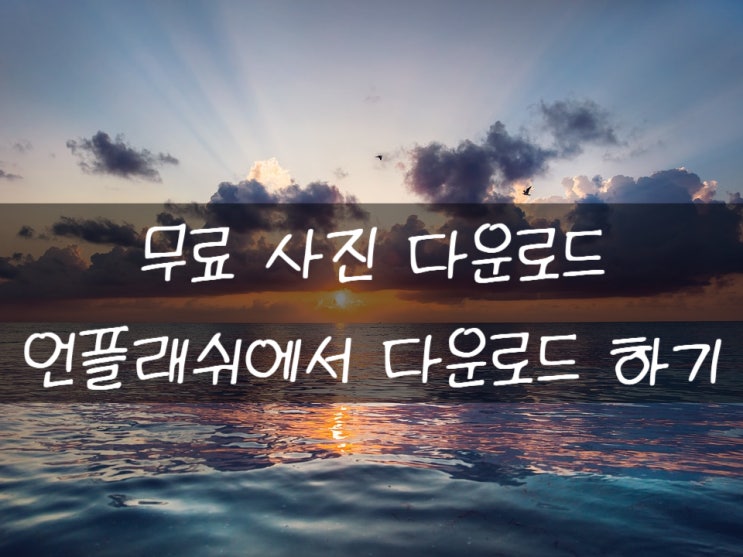  언플래쉬 저작권 없는 사진 다운로드 받을 수 있는 곳 알아보기!