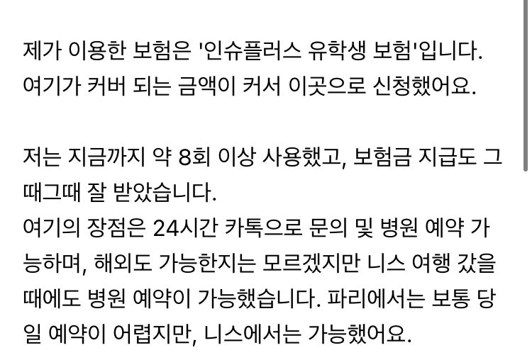 [보험] 교환학생 보험 추천/ 여행자 보험 추천/ 장기 여행자 보험/ 프랑스 교환학생 보험/ 유학생 보험 추천/ 인슈플러스 보험 ...