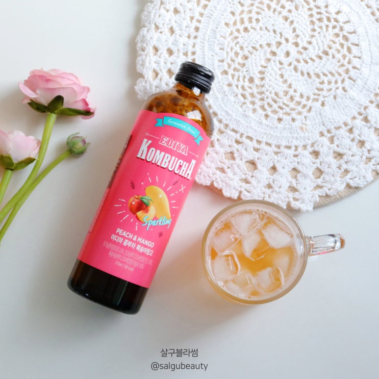 이디야 콤부차 복숭아망고 가격, 칼로리 후기!