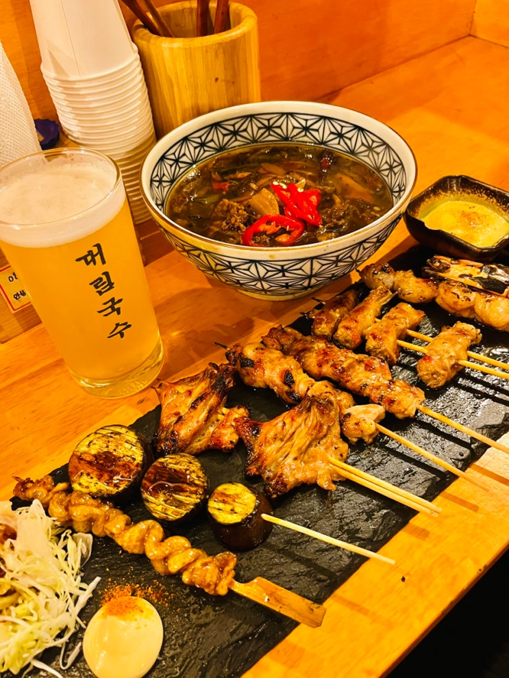  [성수역맛집]꼬치와 온면과 함께 맥주마시기 좋은 술집, 대림국수 성수점(웨이팅,주차)