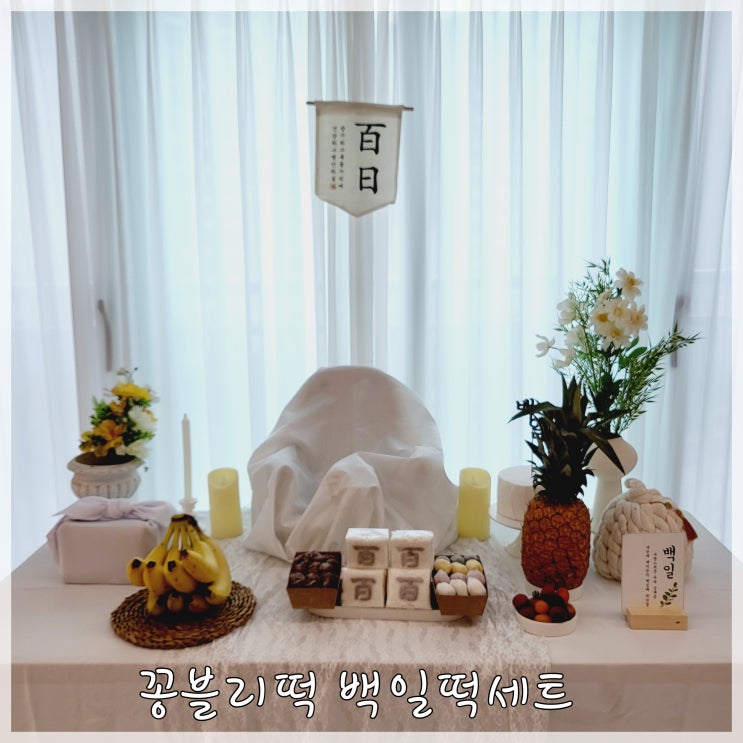  백일떡 추천 꽁블리떡 백일상차림세트
