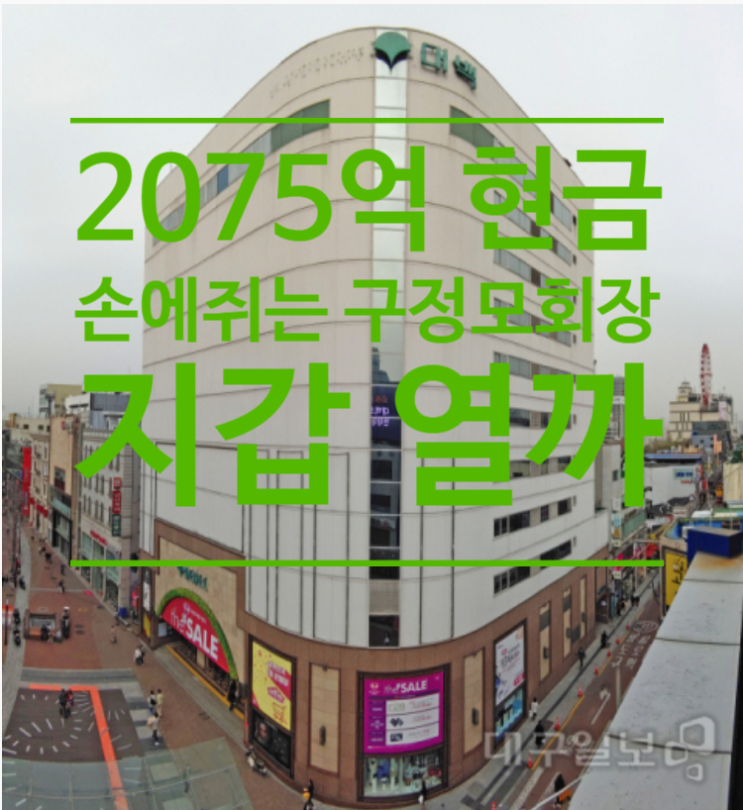  2075억 현금 손에 쥐는 구정모 회장, 지갑 열까