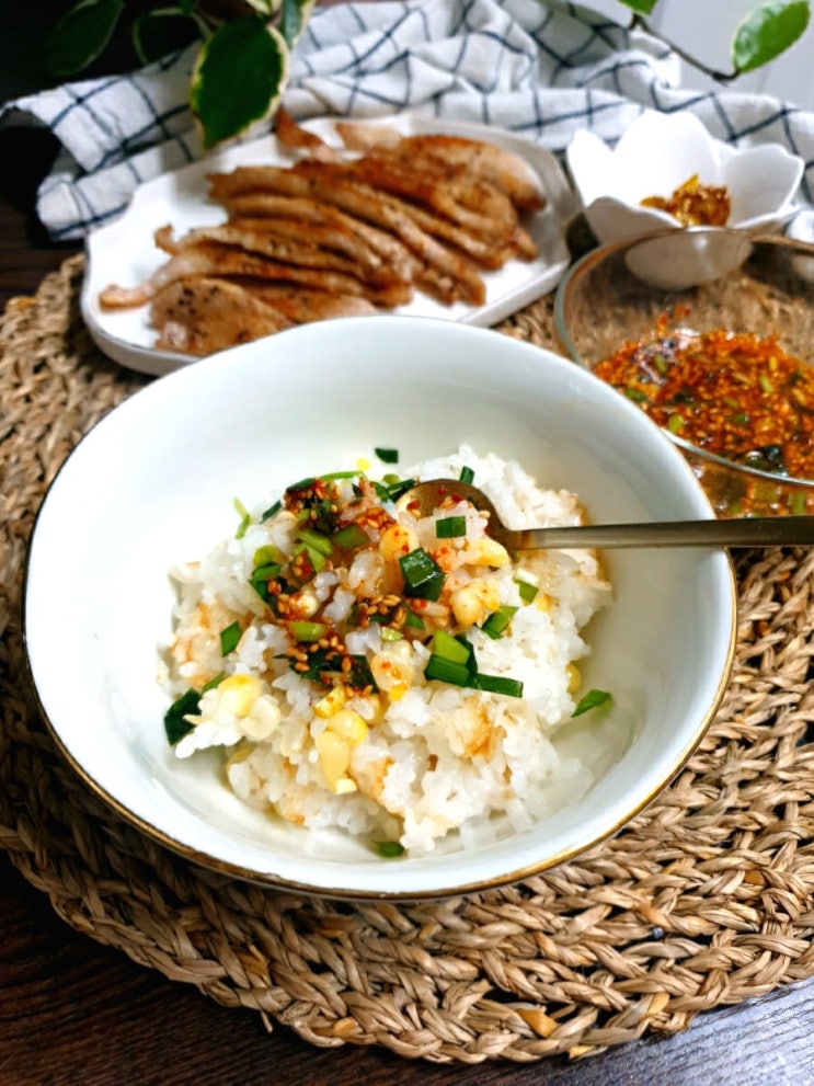  옥수수밥 압력전기밥솥 옥수수밥 하는법 간단한 아침메뉴 맛있는 다이어트메뉴 추천