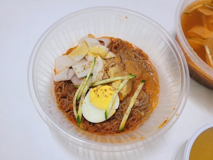  육쌈냉면 길동점 시원한 비빔냉면 최고야