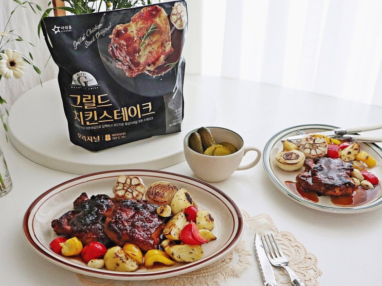  홈파티 저녁메뉴추천! 겉바속촉 아워홈 치킨스테이크