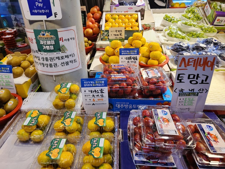 공릉동도깨비시장 과일나라 아오리사과랑 하우스감귤 구입후기 공릉동도깨비시장 과일나라 아오리사과랑 하우스감귤 구입후기