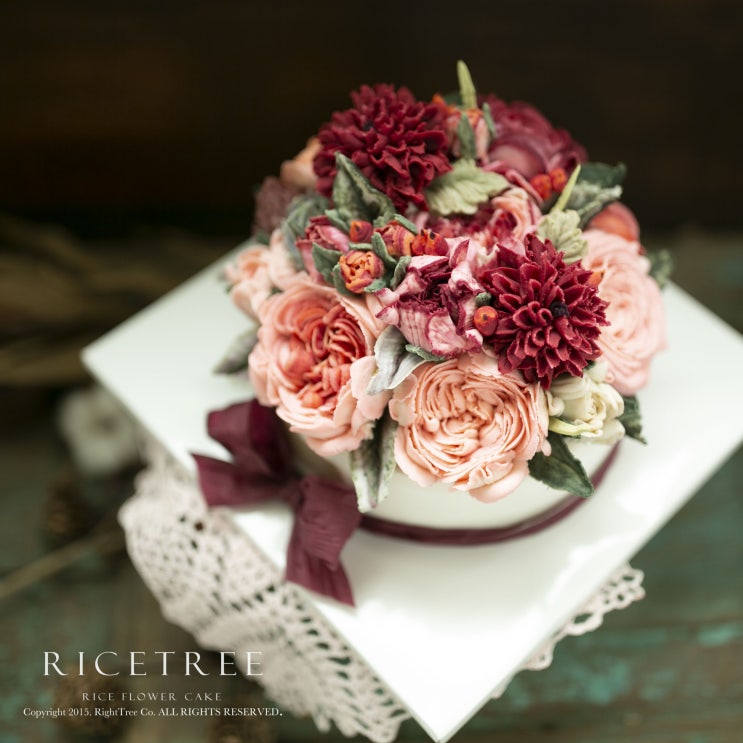  [RICETREE_cake]앙금플라워떡케이크_아흔살을 기념하며......