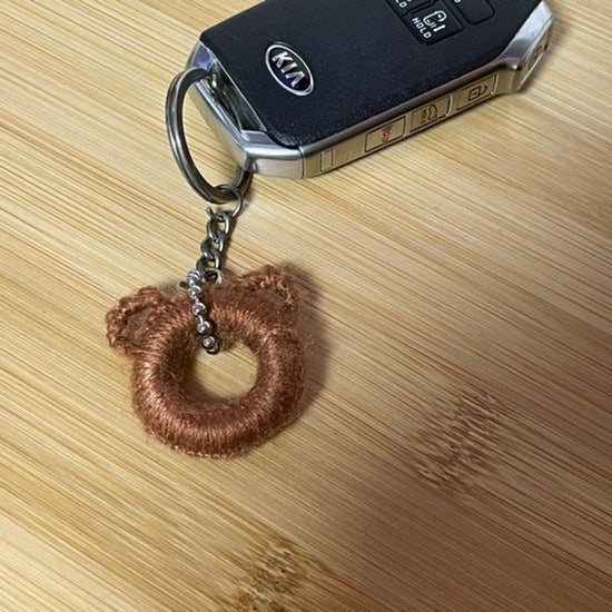  마크라메 곰돌이 키링 만들기 (다이소 털실 사용)