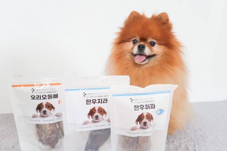  포메 뼈건강에 좋은 해피봄 애견수제간식 오리오돌뼈 추천️