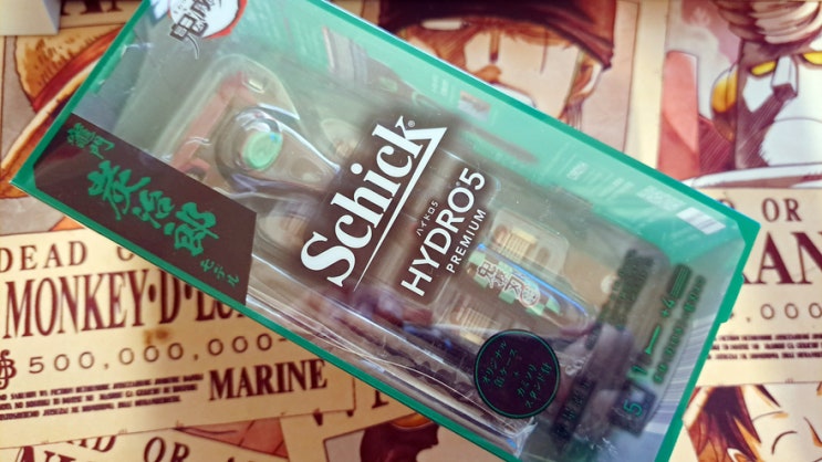 귀멸의 칼날 카마도 탄지로 콜라보 쉬크 Shick HYDRO5 면도기 귀멸의 칼날 카마도 탄지로 콜라보 쉬크 Shick HYDRO5 면도기