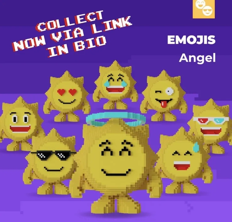  치코앤로코(chikoroko), OpenSea예정, 무료NFT 매일1개 지급, 8월1일 NFT(Gift of the Day)  : Emojis - Angel