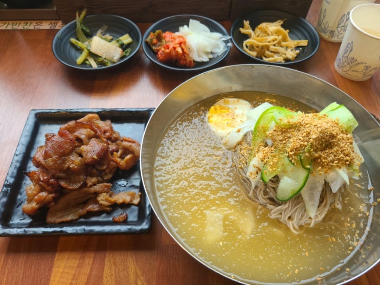  갈랭 방문 후기 성수동 맛집 갈비 주는 냉면집 점심 추천