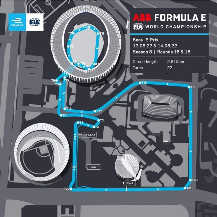  ABB FIA Formula E World Championship 2022 HANA BANK SEOUL E-PRIX(서울 E-프리) 서울 시가지 서킷 '22/8/1 현황