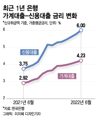 "'연 6% 신용대출' 이자 못 버틴다" 빚갚는 영끌족