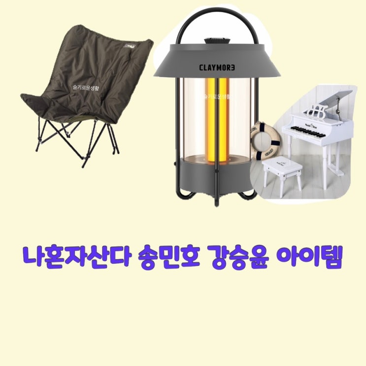 송민호 강승윤 나혼자산다 456회 캠핑의자 렌턴 스몰 작은 피아노 장식 인테리어