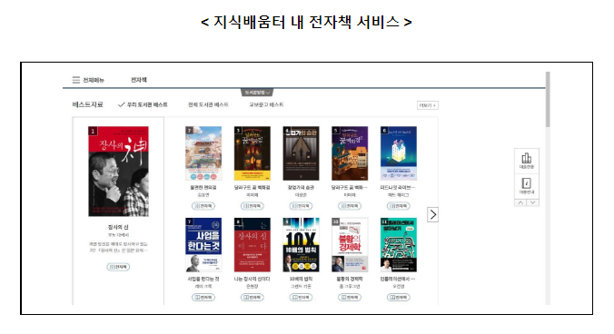 소상공인을 위한 전자도서관 최초 개관(전자도서관 운영 서비스 실시, 전자책 5.8만여 권 제공)_중소벤처기업부 소상공인을 위한 전자도서관 최초 개관(전자도서관 운영 서비스 실시, 전자책 5.8만여 권 제공)_중소벤처기업부