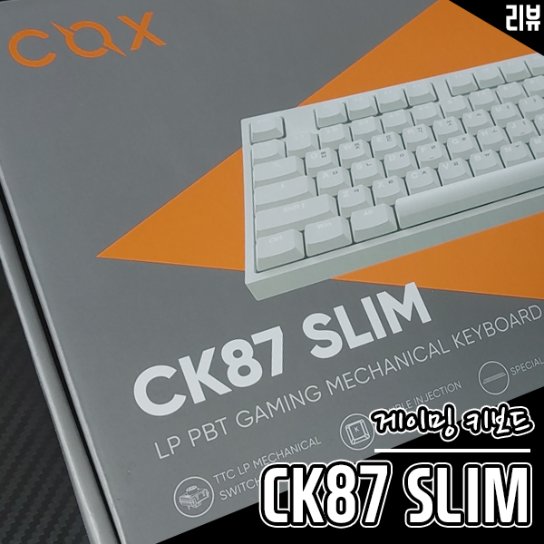 예쁜 기계식 게이밍 키보드 COX CK87 SLIM 적축 사용 후기