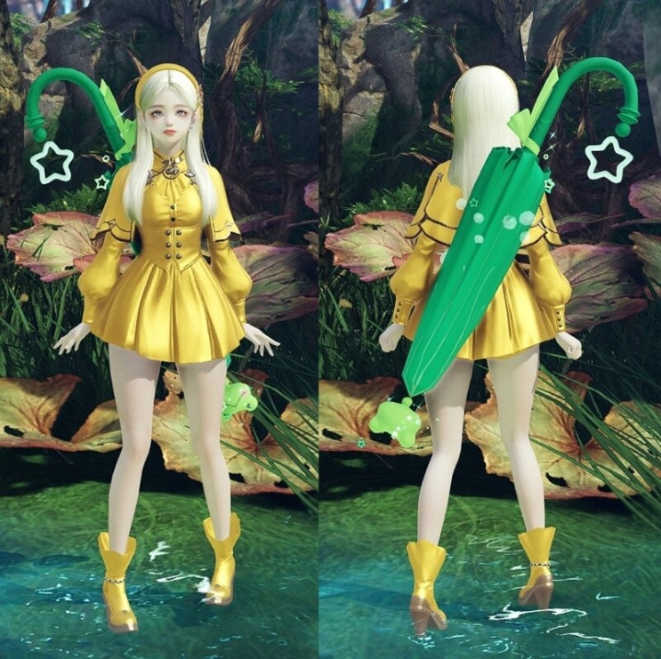  [기상술사] 노랑우비 + 개구리 우산