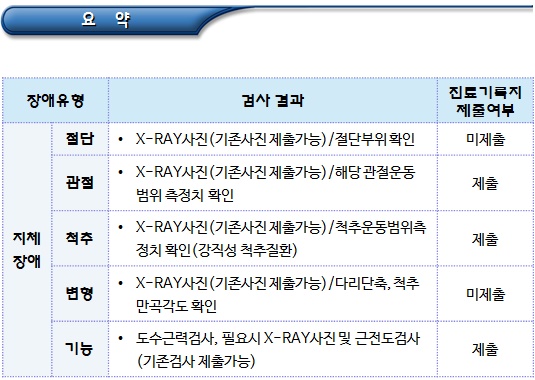 기존 등록장애인의 장애인복지 서비스 심사 서류 기존 등록장애인의 장애인복지 서비스 심사 서류