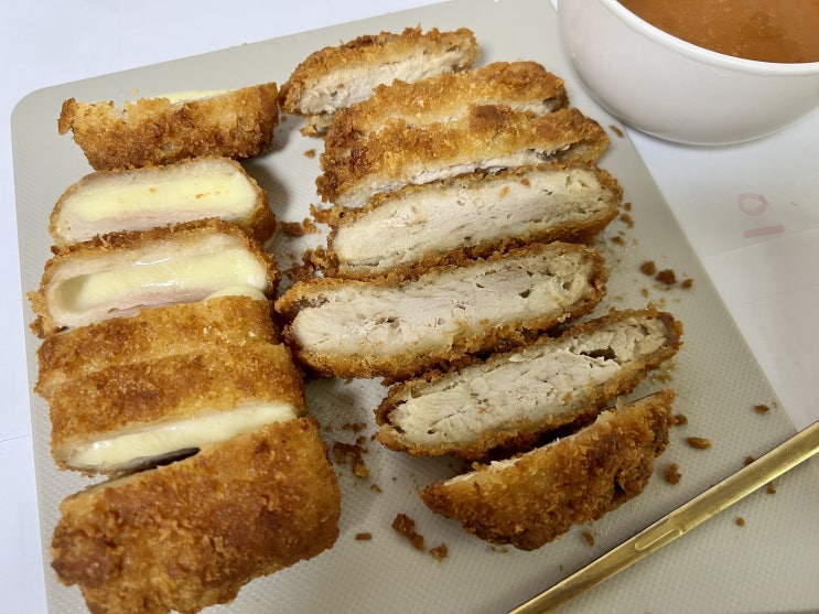  쇼킹컴퍼니 치즈돈까스 등심돈까스, 간단하게 에어프라이어로 조리하기