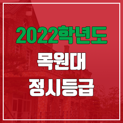 목원대 정시등급 (2022, 예비번호, 목원대학교)