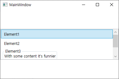  [WPF] 목록 컨트롤