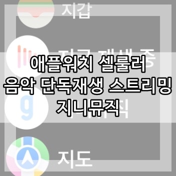 애플워치 셀룰러 음악 단독재생 스트리밍 지니뮤직
