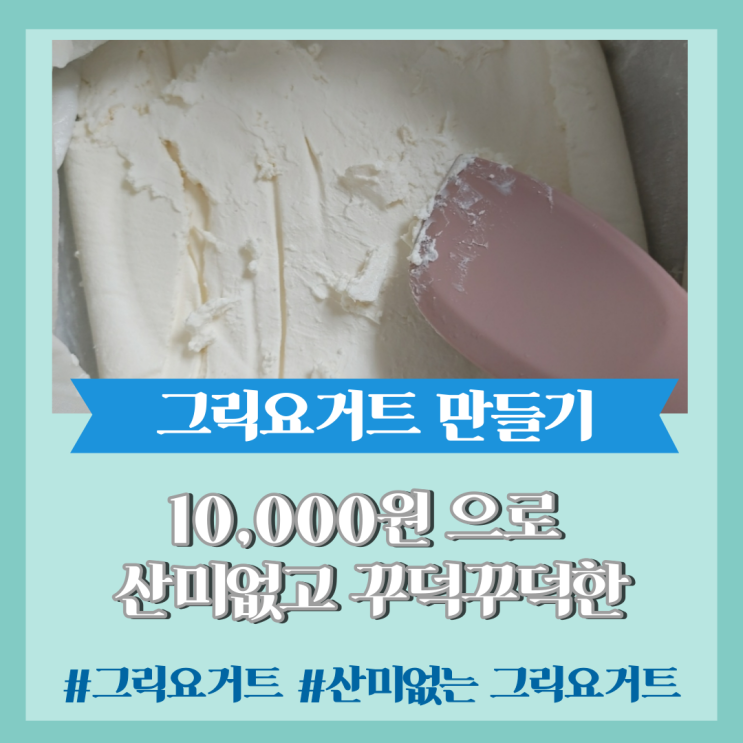  꿀팁] 만 원으로 산미 없고 꾸덕꾸덕한 그릭요거트 만들기 (약 900g)