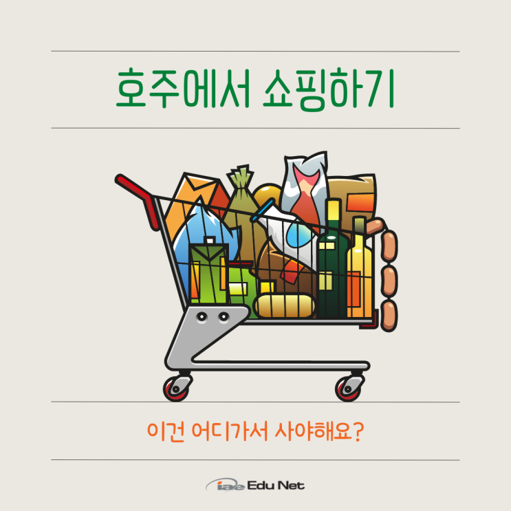  호주 정착 정보, 장보기와 쇼핑은 어디서 하는게 좋을까요? (iae 유학네트 멜번)