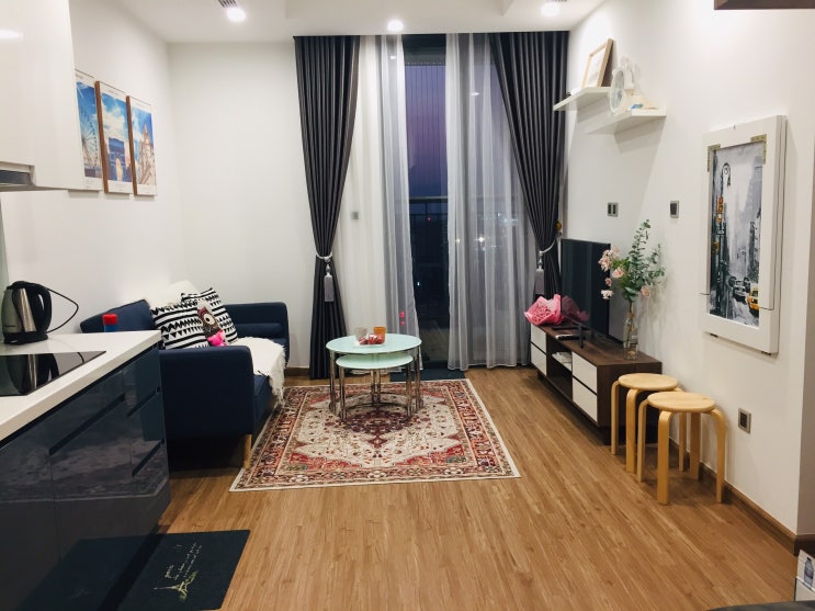  [ 하노이 아파트 임대] 빈홈 그린베이 1룸/ 풀옵션- 1200만동 - 0968650193