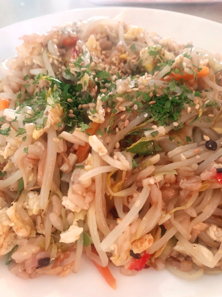  돼지갈비 & 숙주볶음밥