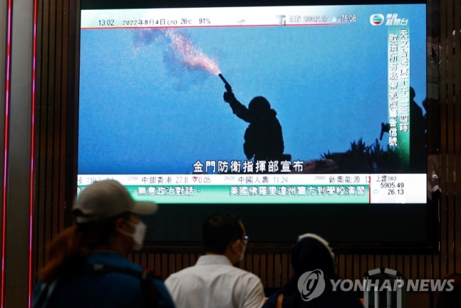 中, 대만 동부해역에 둥펑미사일 퍼부어…美에 고강도 경고(종합) 中, 대만 동부해역에 둥펑미사일 퍼부어…美에 고강도 경고(종합)