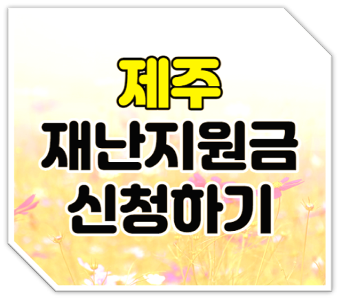  제주도 재난지원금 신청 사이트 바로가기 10만원 탐나는전 지급 신청기간