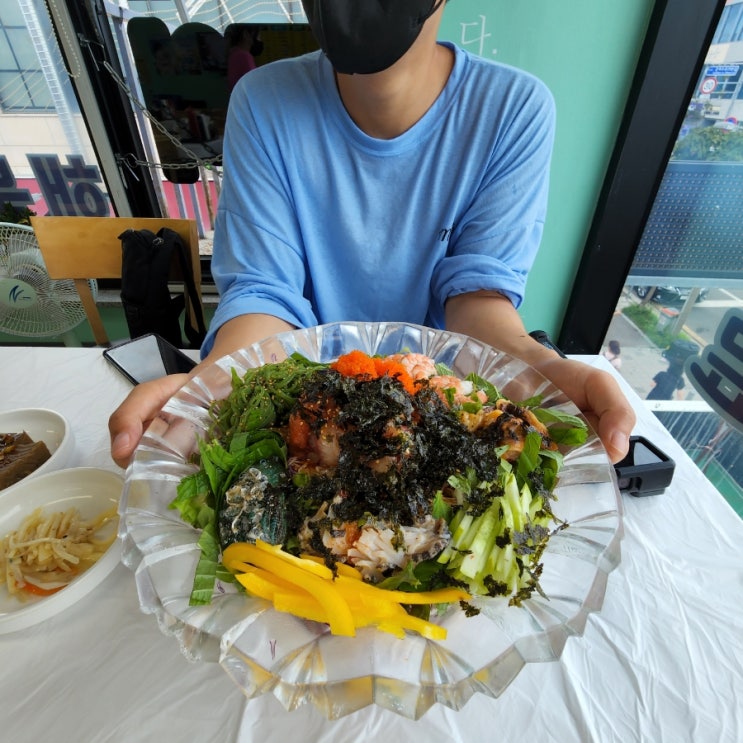  인천 구읍뱃터어시장 오션뷰 횟집 황금물고기 : 영종도물회 추천
