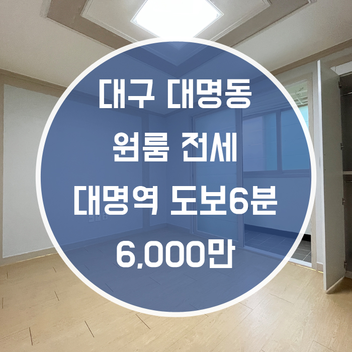  대구 남구 대명동 / 원룸 전세 풀옵션 중문분리형 대명역도보6분