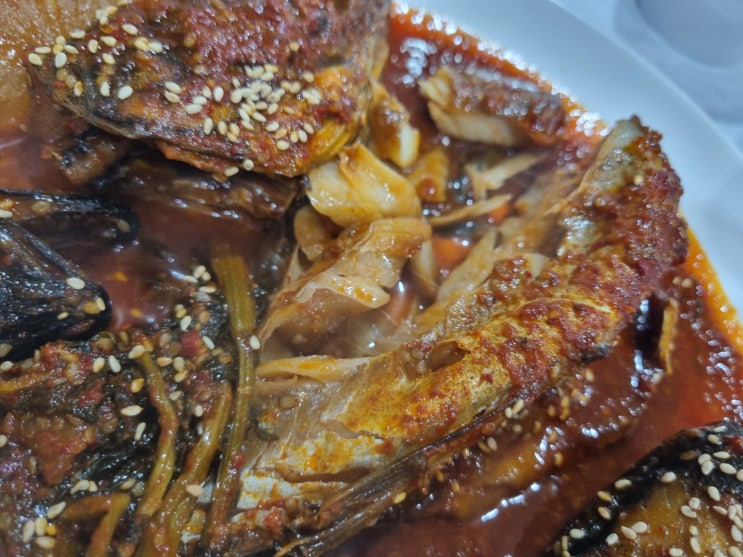  보문산 착한낙지 시래기명태조림 1인분 1만원 맛있어요.