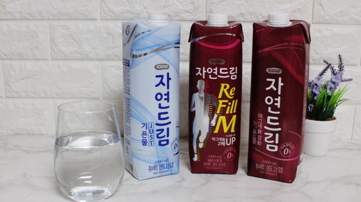  자연드림 기픈물 미세플라스틱 걱정없이 마시는 종이팩 물